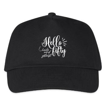 Hello fifty - Hallo Fünfzig - Kids’ Baseball Cap - black - Front