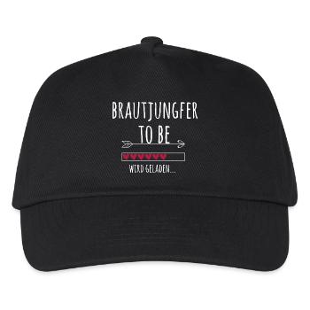 Brautjungfer Junggesellenabschied Braut Geschenk - Kinder Basecap - Schwarz - Vorne
