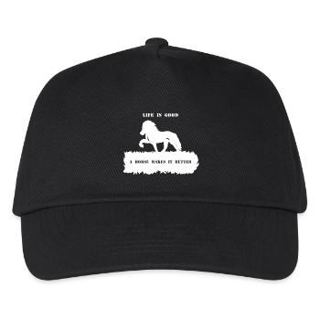 Proverbe 2 avec cheval 1 blanc - Casquette de baseball Enfant - noir - Devant