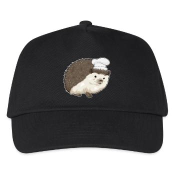 Hedgehog Chef Chef Hat Cooking - Kids’ Baseball Cap - black - Front