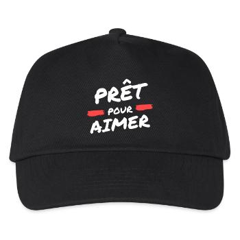 Prêt pour aimer, saint Valentin - Casquette de baseball Enfant - noir - Devant