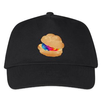 Illustration of a colourfully filled cream puff - Kids’ Baseball Cap - black - Front