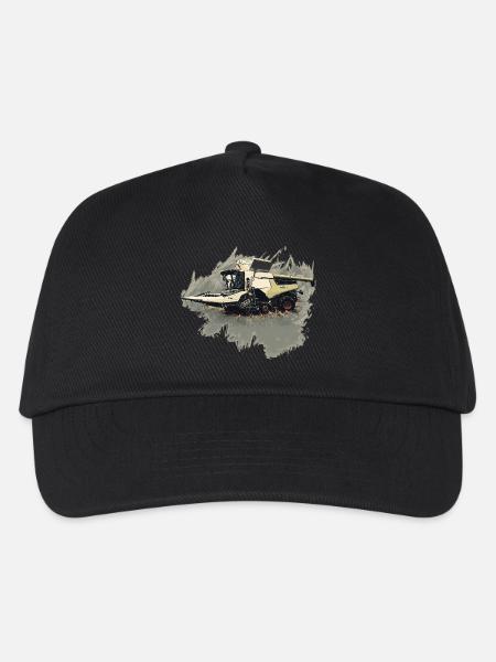 Tracteur de moissonneuse-batteuse de cueilleur de maïs - Casquette de baseball Enfant - noir