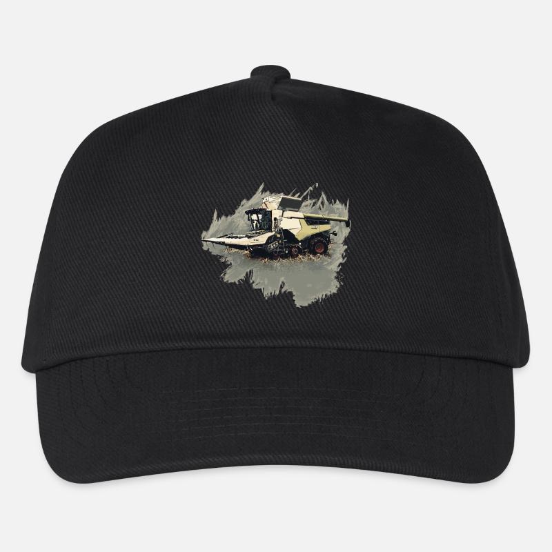 Tracteur de moissonneuse-batteuse de cueilleur de maïs - Casquette de baseball Enfant - noir