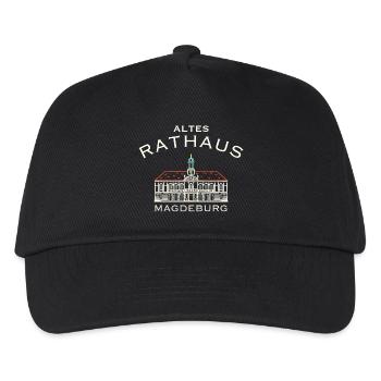 Magdeburg Altes Rathaus, Sachsen-Anhalt - Kinder Basecap - Schwarz - Vorne