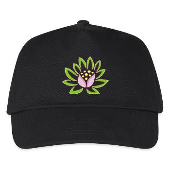 Lotus and nature - Kids’ Baseball Cap - black - Front