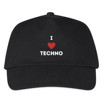 J’AIME LA TECHNO - J’AIME LA TECHNO RAVEWEAR - Casquette de baseball Enfant - noir - Devant