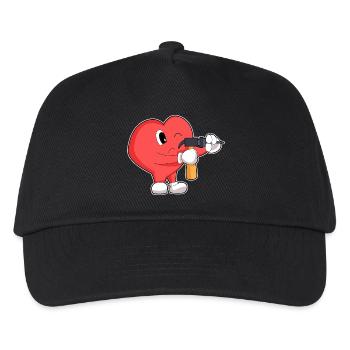 Herz Handwerker Bohrmaschine Handwerk - Kinder Basecap - Schwarz - Vorne