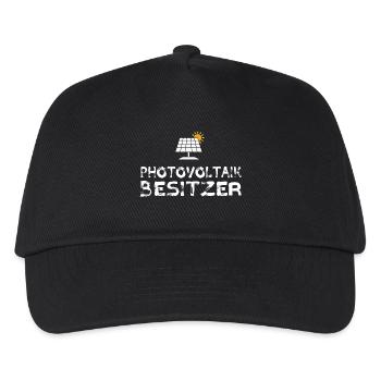 Photovoltaik Besitzer Solar Stromspeicher - Kinder Basecap - Schwarz - Vorne