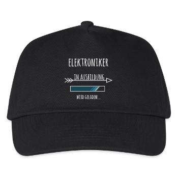 Elektroniker Ausbildung Beruf Elektrik - Kinder Basecap - Schwarz - Vorne