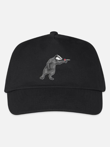 Dachs Dart Dartpfeil - Kinder Basecap - Schwarz