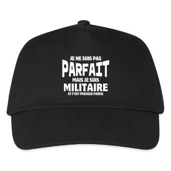 militaire, armée de terre - Casquette de baseball Enfant - noir - Devant