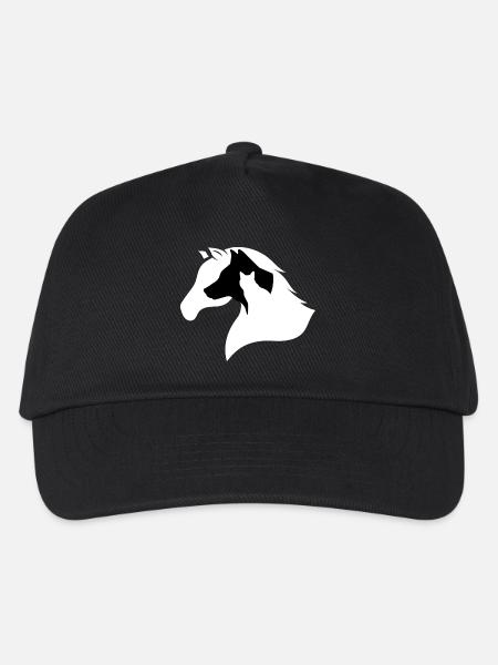 Pferd, Hund, Katze-Silhouette - Kinder Basecap - Schwarz