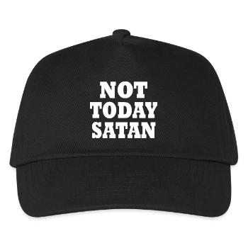 Not today satan - Kinder Basecap - Schwarz - Vorne