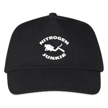 NITROGEN JUNKIE - Kinder Basecap - Schwarz - Vorne