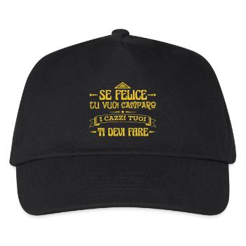T-Shirt Ironischer Satz Weisheit des Lebens Geschenkidee - Kinder Basecap - Schwarz - Vorne
