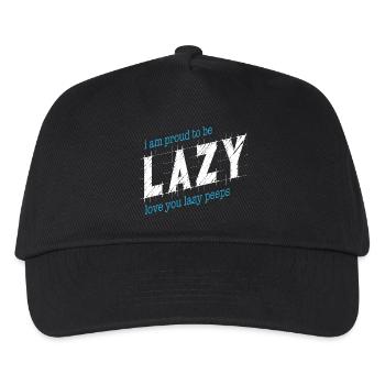 Proud to be lazy - Kids’ Baseball Cap - black - Front