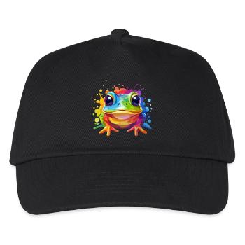 Frog design colorful - Kids’ Baseball Cap - black - Front