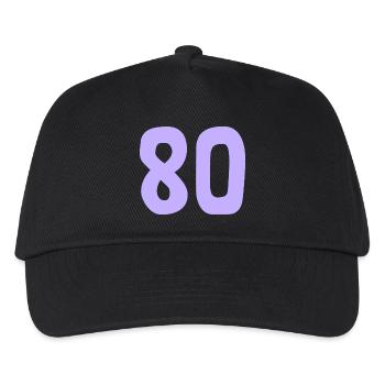 80. 80 YEARS. 80th ANNIVERSARY. 80TH BIRTHDAY. - Kids’ Baseball Cap - black - Front