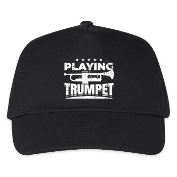 Playing the trumpet - Kids’ Baseball Cap - black - Front