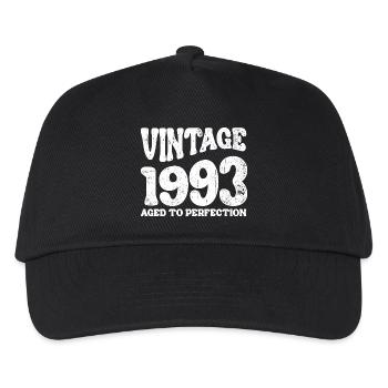 Jahrgang 1993 Bis zur Perfektion gereift - Kinder Basecap - Schwarz - Vorne