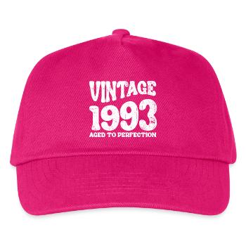 Jahrgang 1993 Bis zur Perfektion gereift - Kinder Basecap - Fuchsia - Vorne
