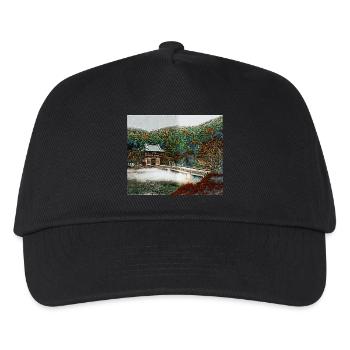 Tempel im Wald - Kinder Basecap - Schwarz - Vorne