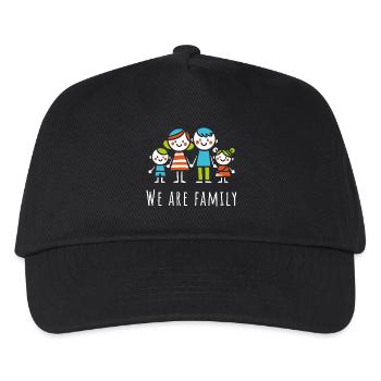 We Are Family Father Mother Children Love, Mother's Day - Kids’ Baseball Cap - black - Front