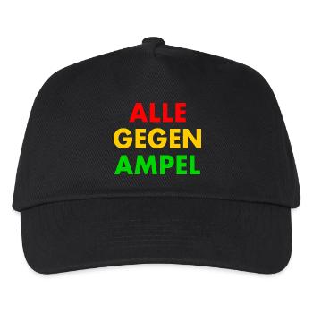 Alle gegen ampel - Kinder Basecap - Schwarz - Vorne