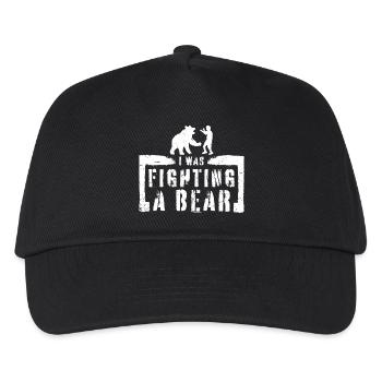 Ich kämpfte gegen eine Bärenoperation, eine gebrochene Armverletzung - Kinder Basecap - Schwarz - Vorne