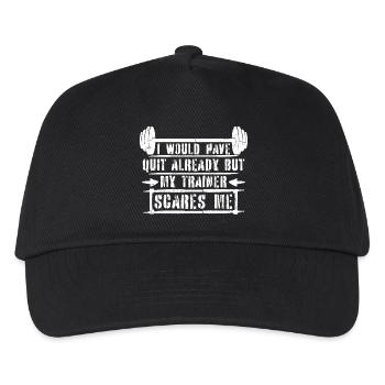 Ich hätte schon gekündigt, aber mein Trainer macht mir Angst - Kinder Basecap - Schwarz - Vorne