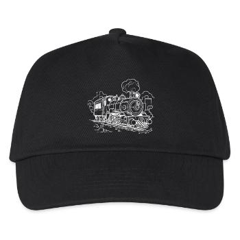 Dampflokomotive - Kinder Basecap - Schwarz - Vorne