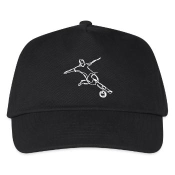 Fußballspieler - Kinder Basecap - Schwarz - Vorne