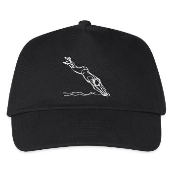 Swimming Lover Sketch - Kids’ Baseball Cap - black - Front