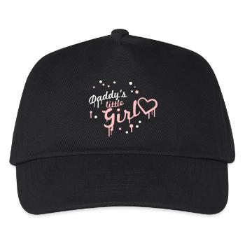 Daddys Little Girl Papas Mädchen Tropfen Graffiti - Kinder Basecap - Schwarz - Vorne