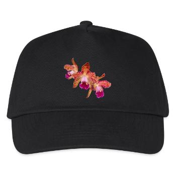 Orchid Cattleya Hybrid Summer Colors Bloom - Kids’ Baseball Cap - black - Front