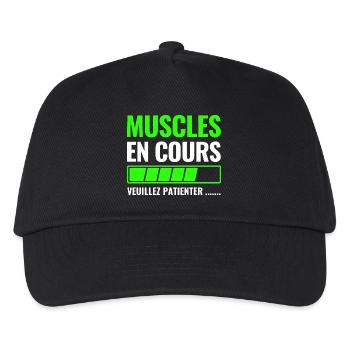 Muscles in progress please wait - Kids’ Baseball Cap - black - Front
