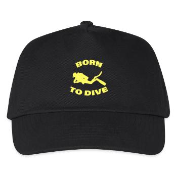 BORN TO DIVE - Kinder Basecap - Schwarz - Vorne