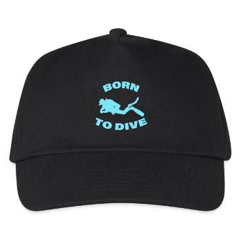 BORN TO DIVE - Kinder Basecap - Schwarz - Vorne