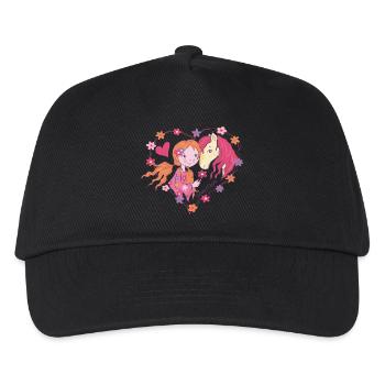 Fille de cheval - Casquette de baseball Enfant - noir - Devant