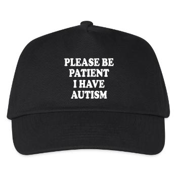 please be patient i have autism - Kinder Basecap - Schwarz - Vorne