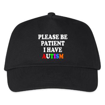please be patient i have autism - Kinder Basecap - Schwarz - Vorne