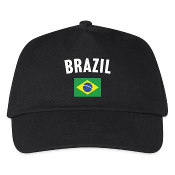Brazil Flag - Kids’ Baseball Cap - black - Front
