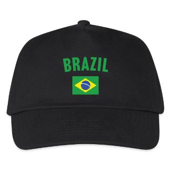Brazil Flag - Kids’ Baseball Cap - black - Front