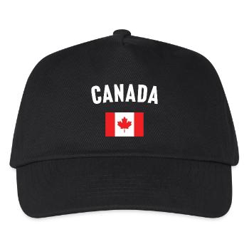 Drapeau du Canada - Casquette de baseball Enfant - noir - Devant