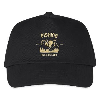 Fishing All Life Long - Kids’ Baseball Cap - black - Front