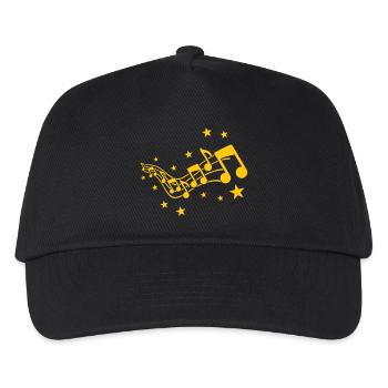 Viele Musik Noten Symbole Melodie Musiknoten Audio - Kinder Basecap - Schwarz - Vorne