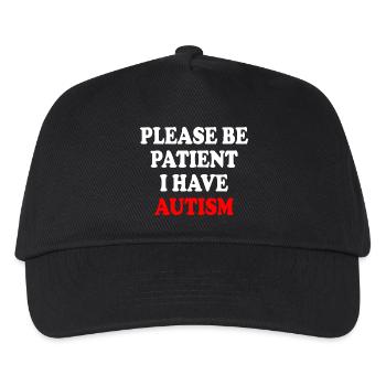 please be patient i have autism - Kinder Basecap - Schwarz - Vorne