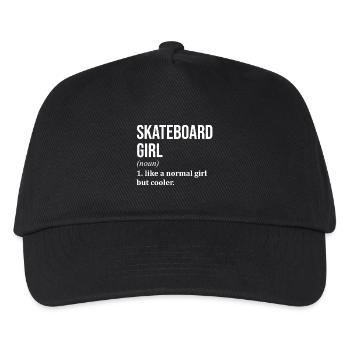Skateboard Skateboard Skateboard - Kinder Basecap - Schwarz - Vorne
