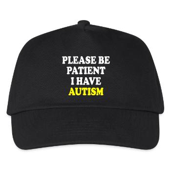 please be patient i have autism - Kinder Basecap - Schwarz - Vorne